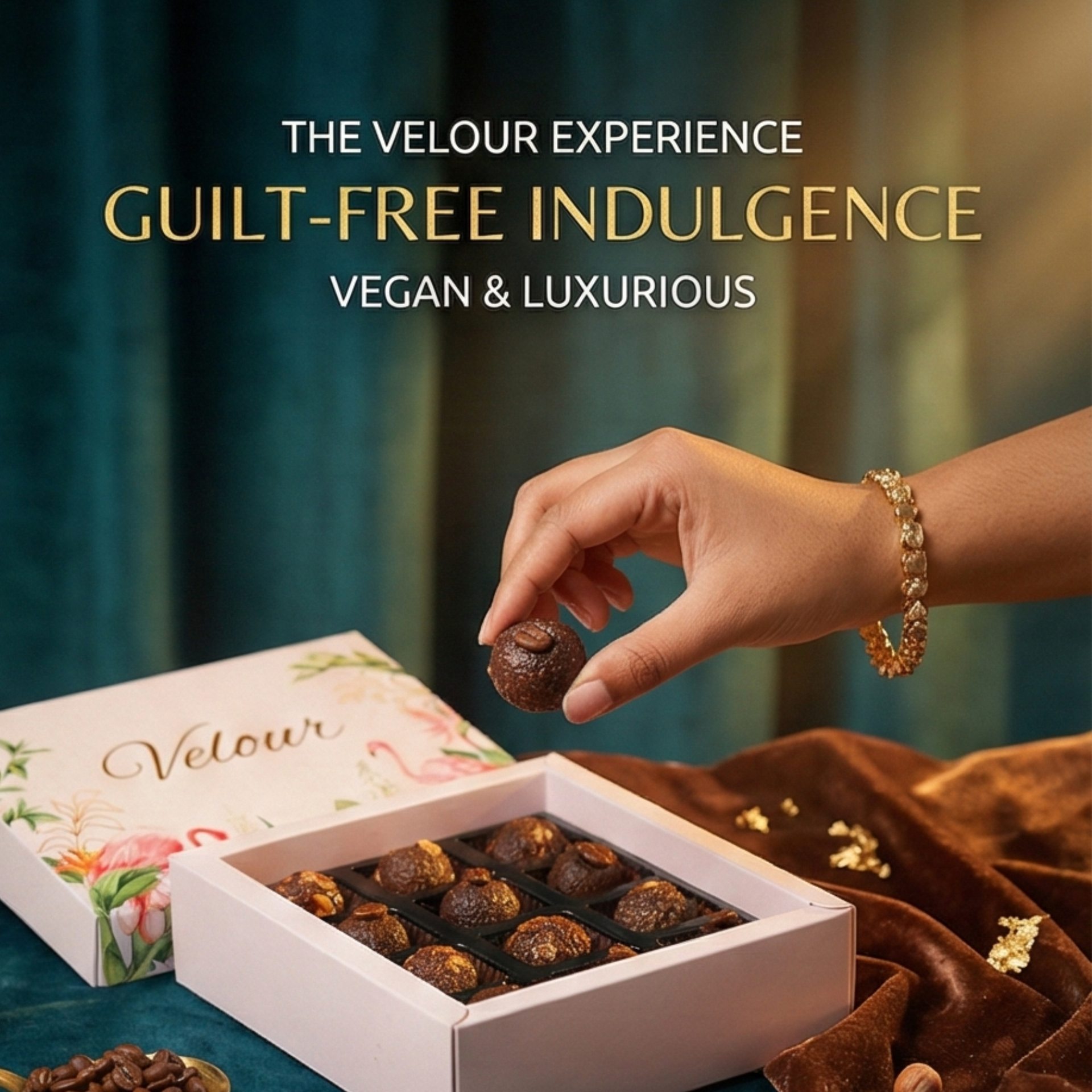 Assorted Hazelnut & Cappuccino Truffles Chocolate Box - Dawn Chorus Duet