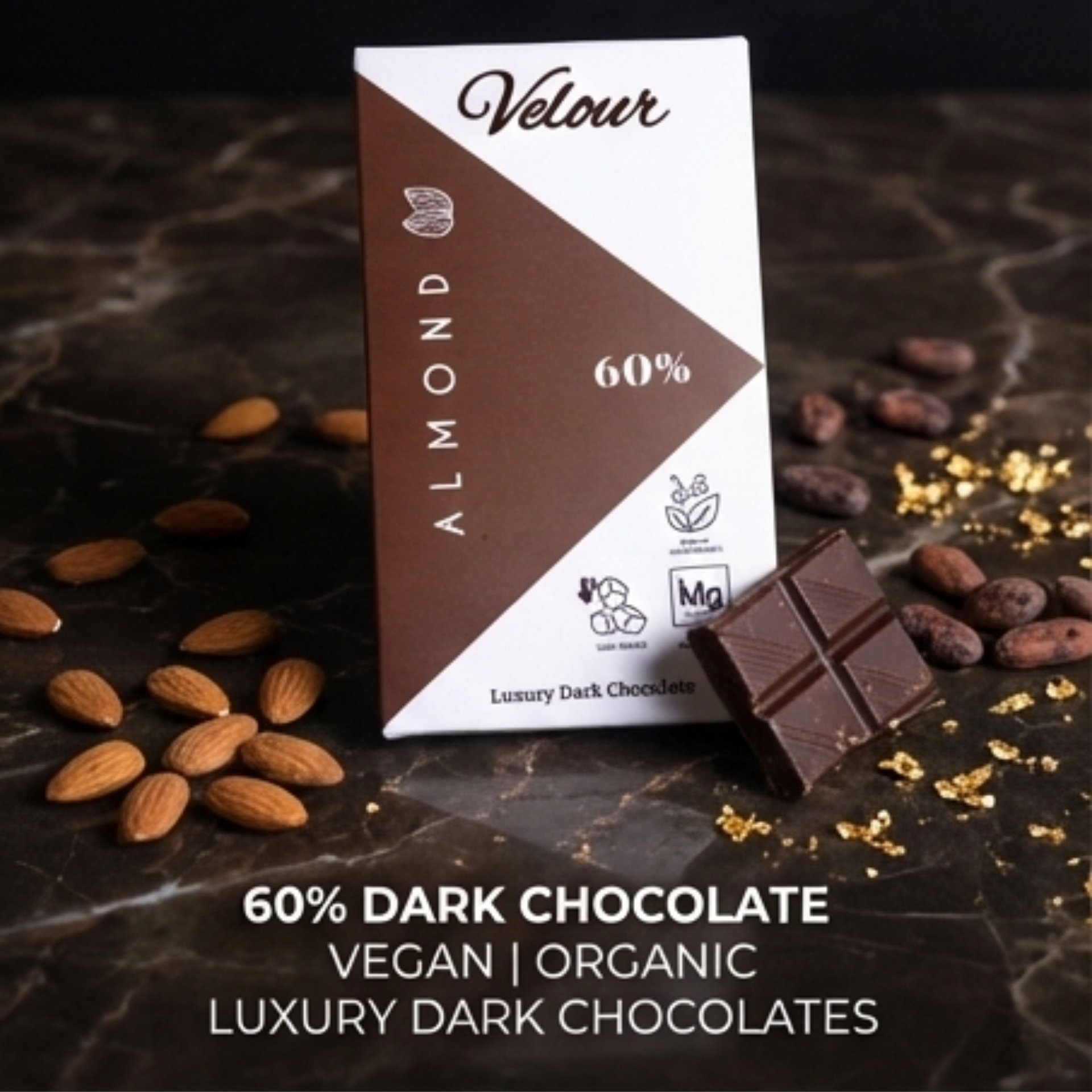 60% Almond Chocolate Bar