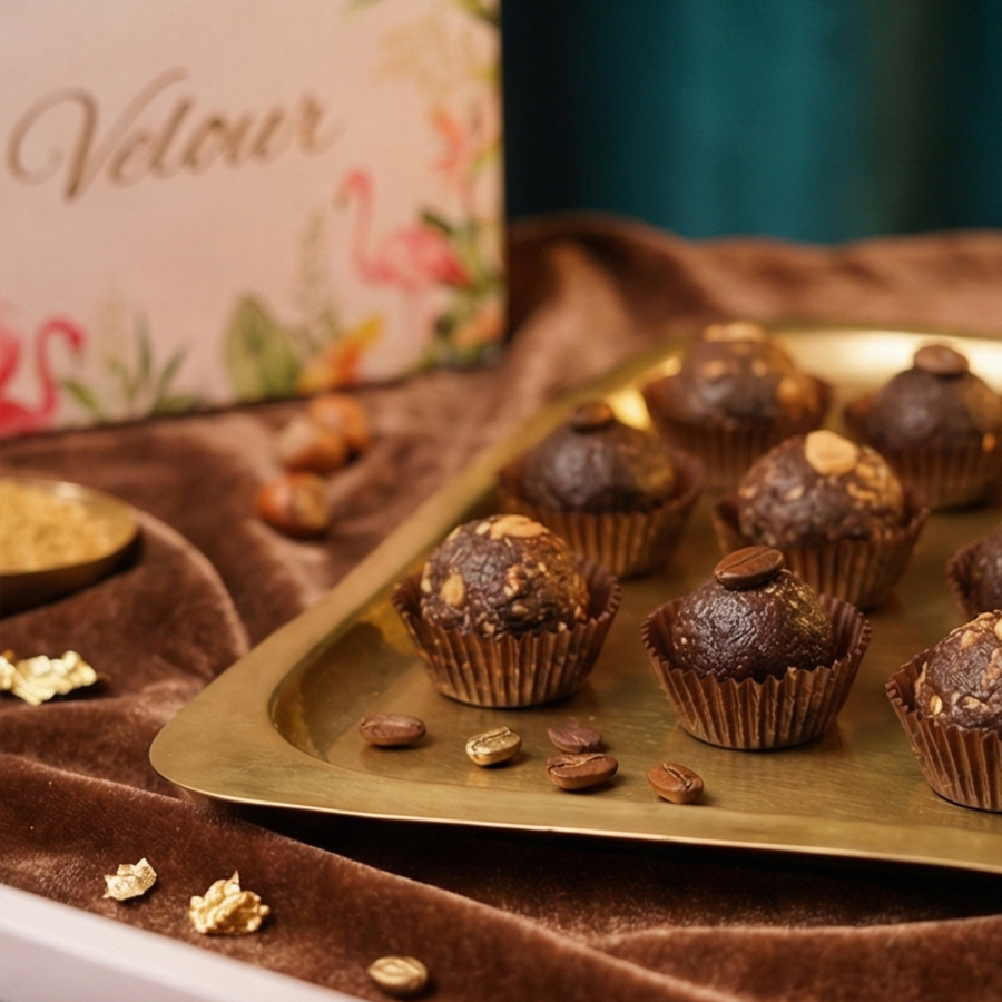 Gourmet Chocolate Truffle Gift Set — Hazelnut & Cappuccino, 12 Pieces
