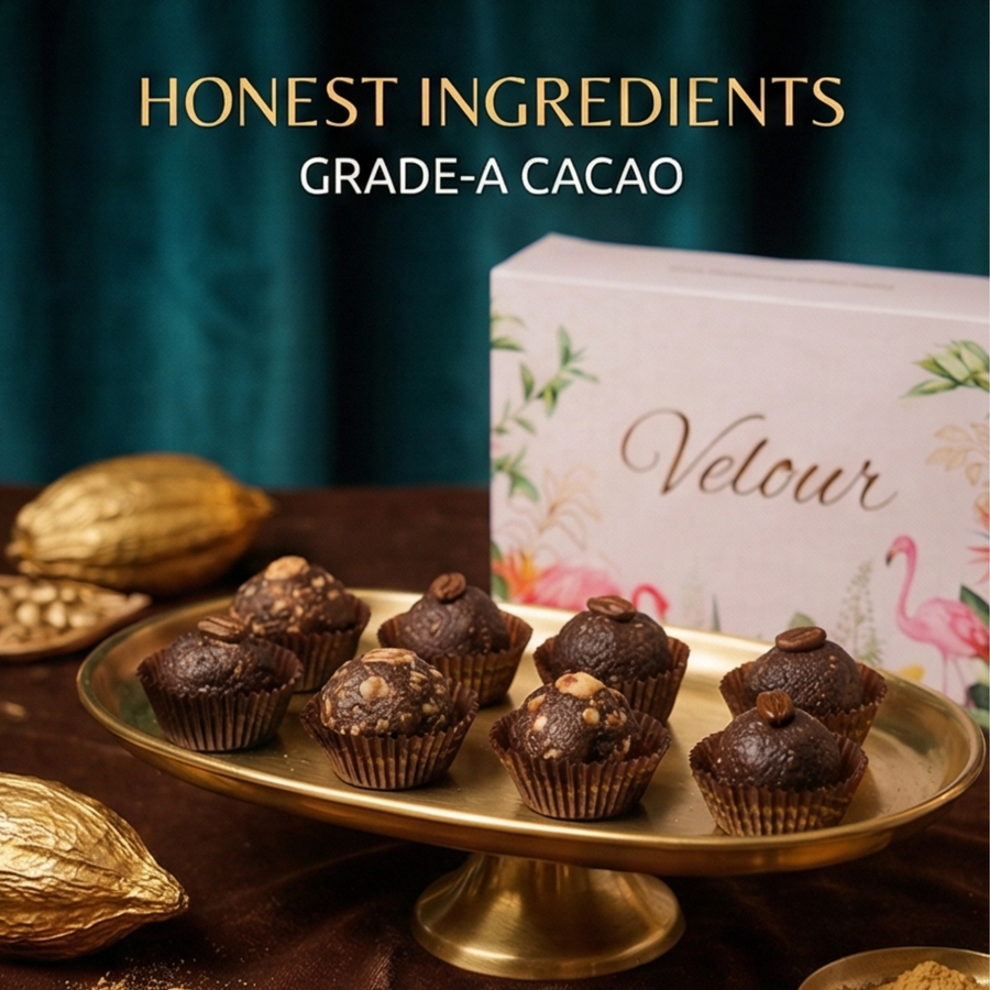 Gourmet Chocolate Truffle Gift Set — Hazelnut & Cappuccino, 12 Pieces