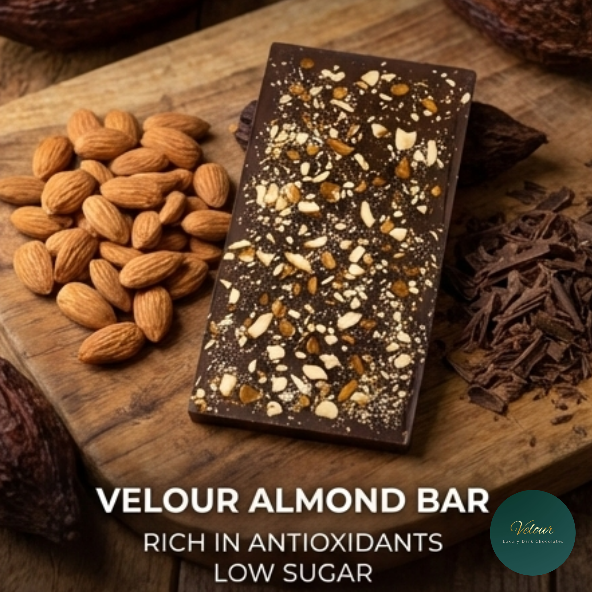 60% Almond Chocolate Bar