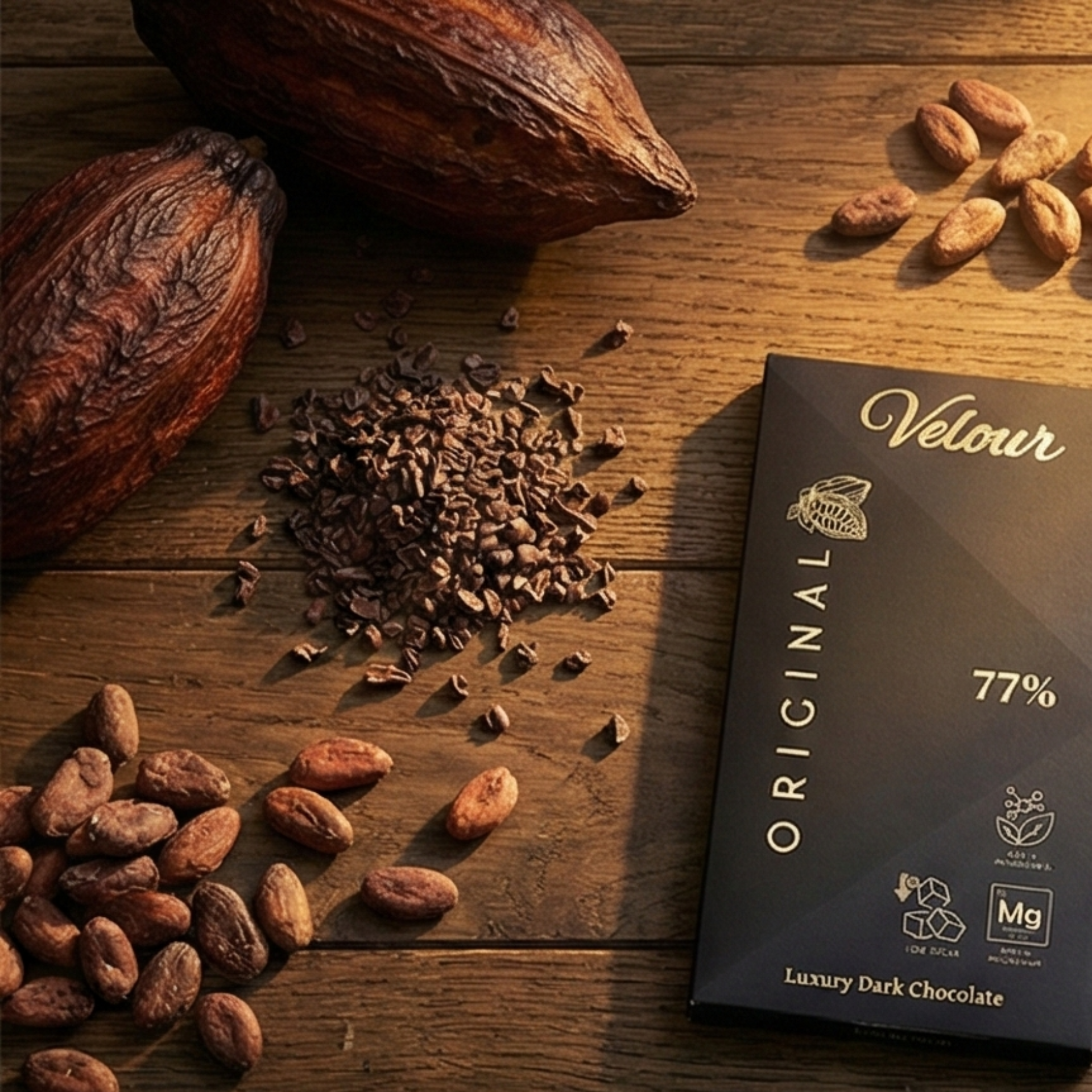 77% Dark Chocolate Bar- Original
