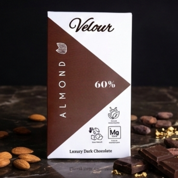 60% Almond Chocolate Bar