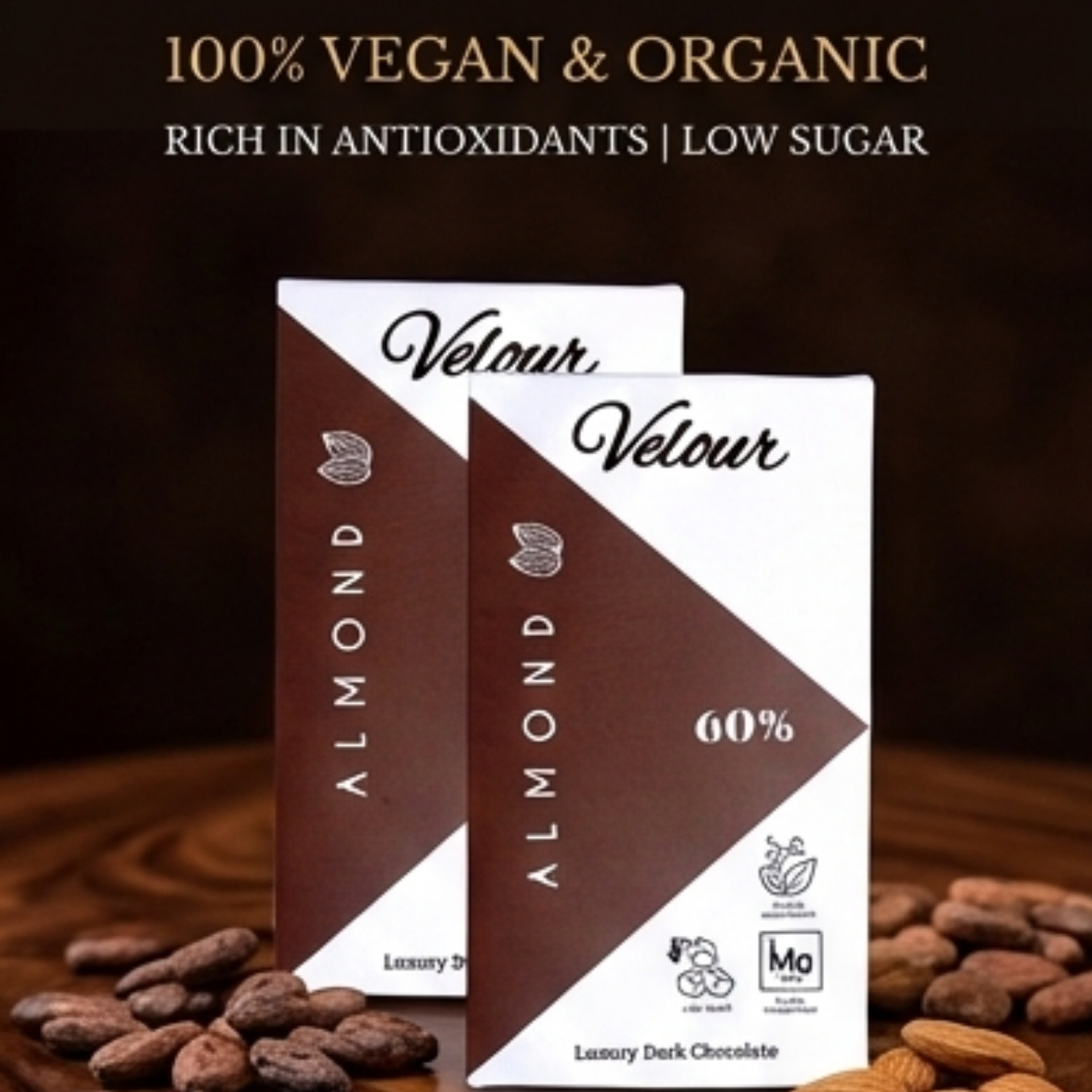 60% Almond Chocolate Bar