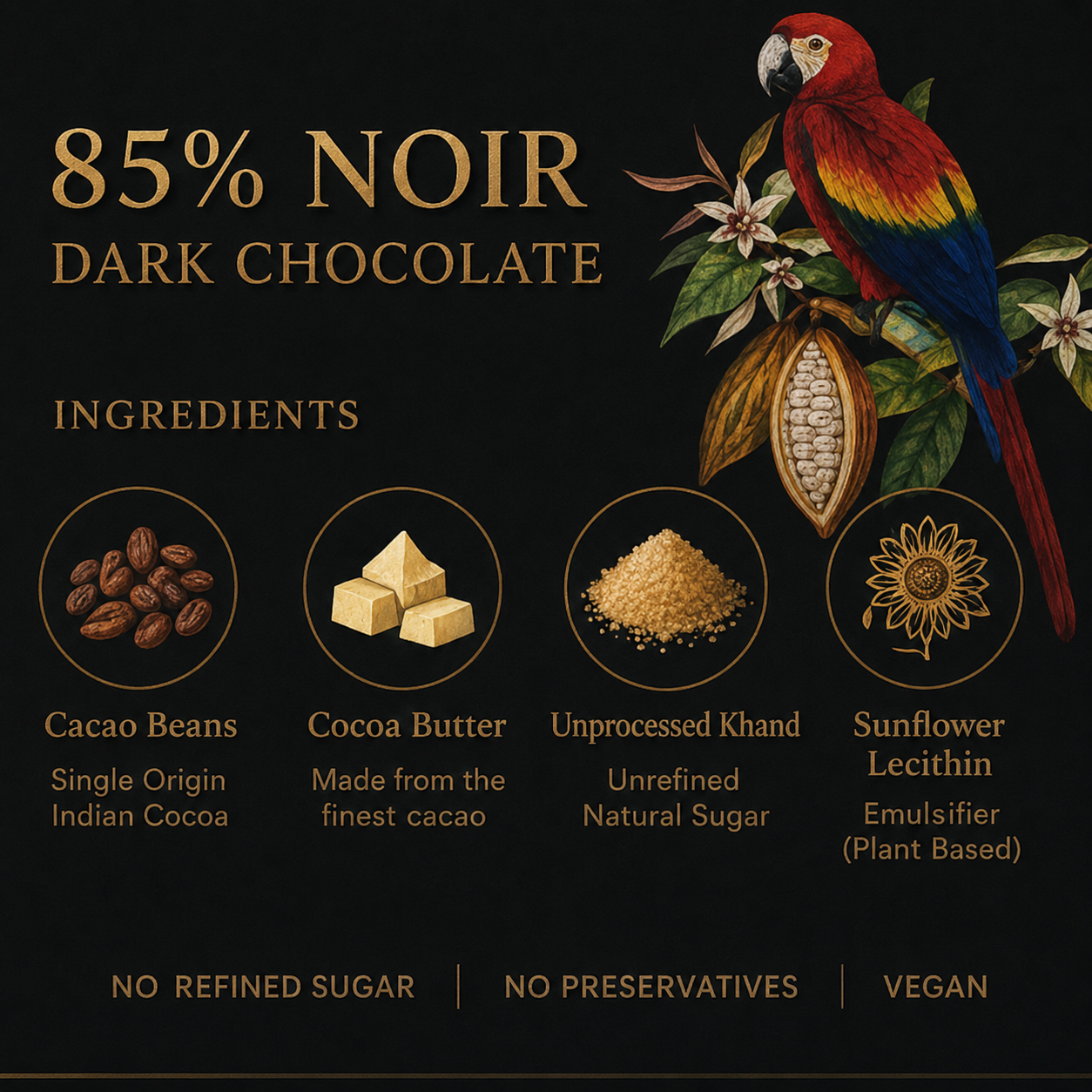 Dark Chocolate Lover Bundle — 2× Noir 85% + 2× Nero 90% Dark Bars
