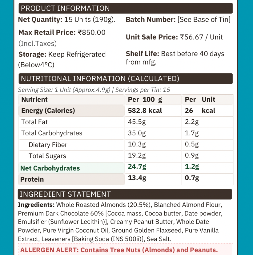 London Almond PCOS Cookies