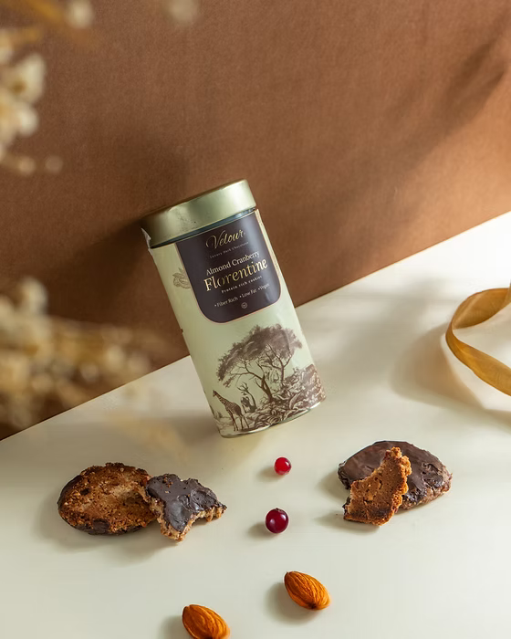 Almond Cranberry Florentine - Oat Cookies with Dark Chocolate