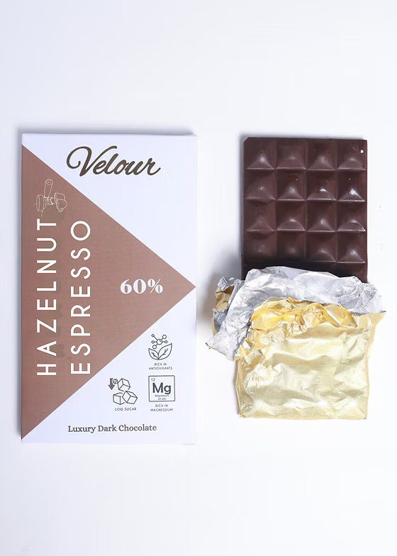 60% Hazelnut Espresso Chocolate Bar