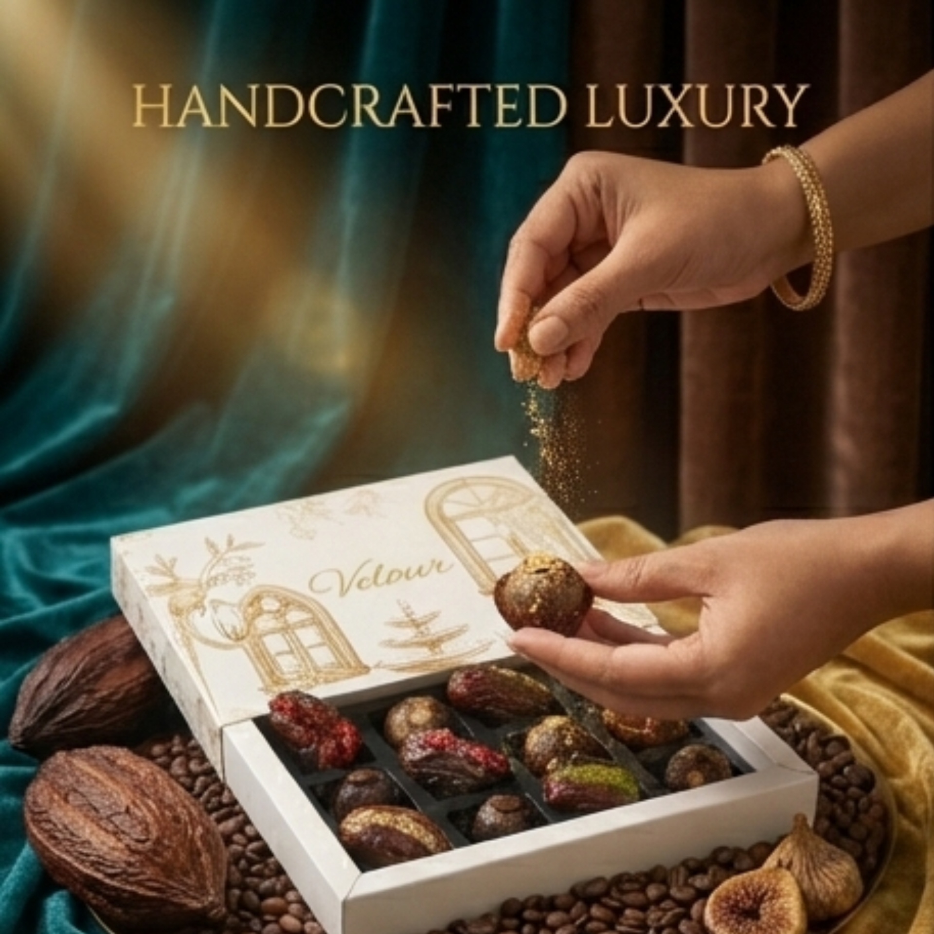 Stuffed Medjoul Dates & Truffles Gift Box - Forest Nectar & Earth's Embrace