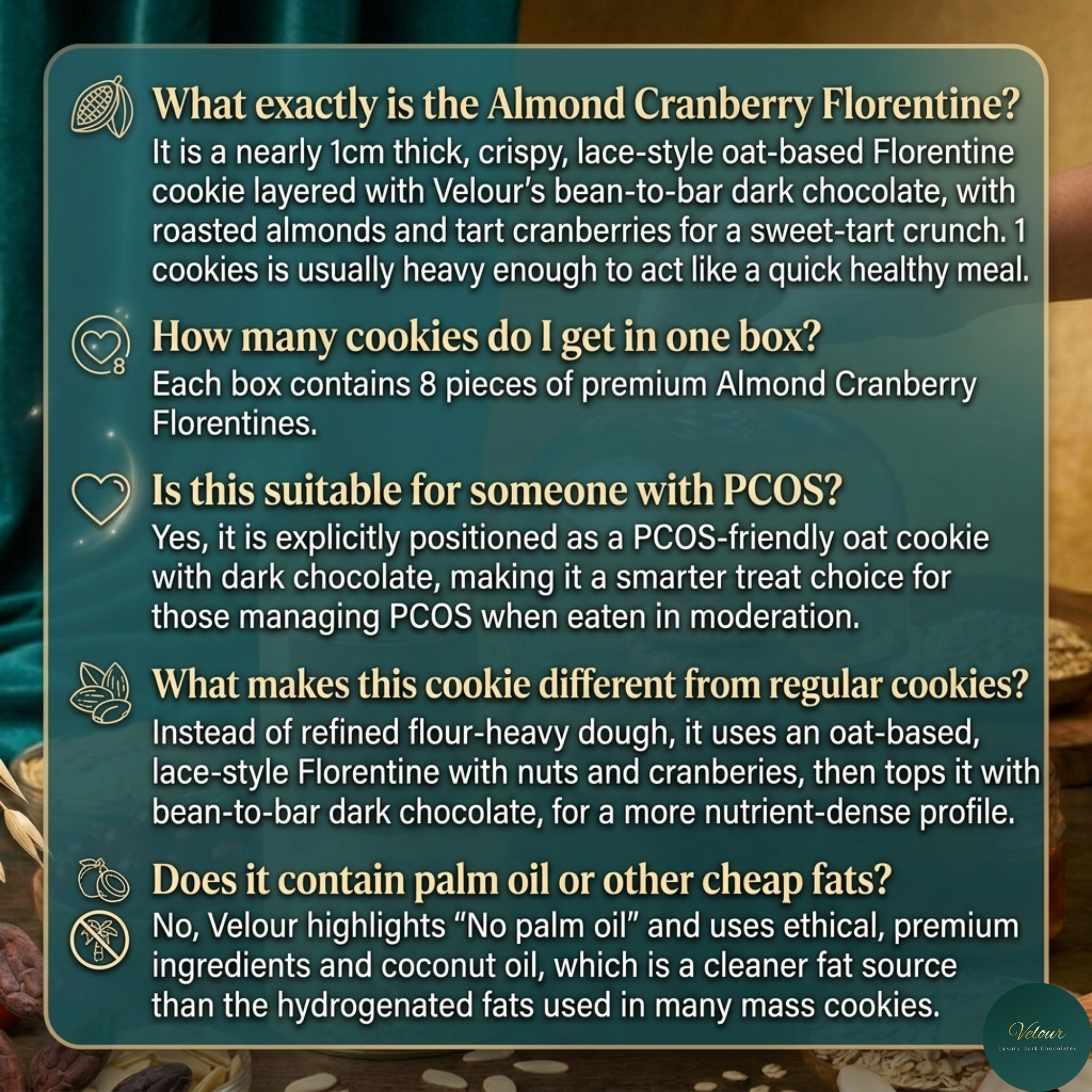 Florentine - Oat Cookies with Dark Chocolate