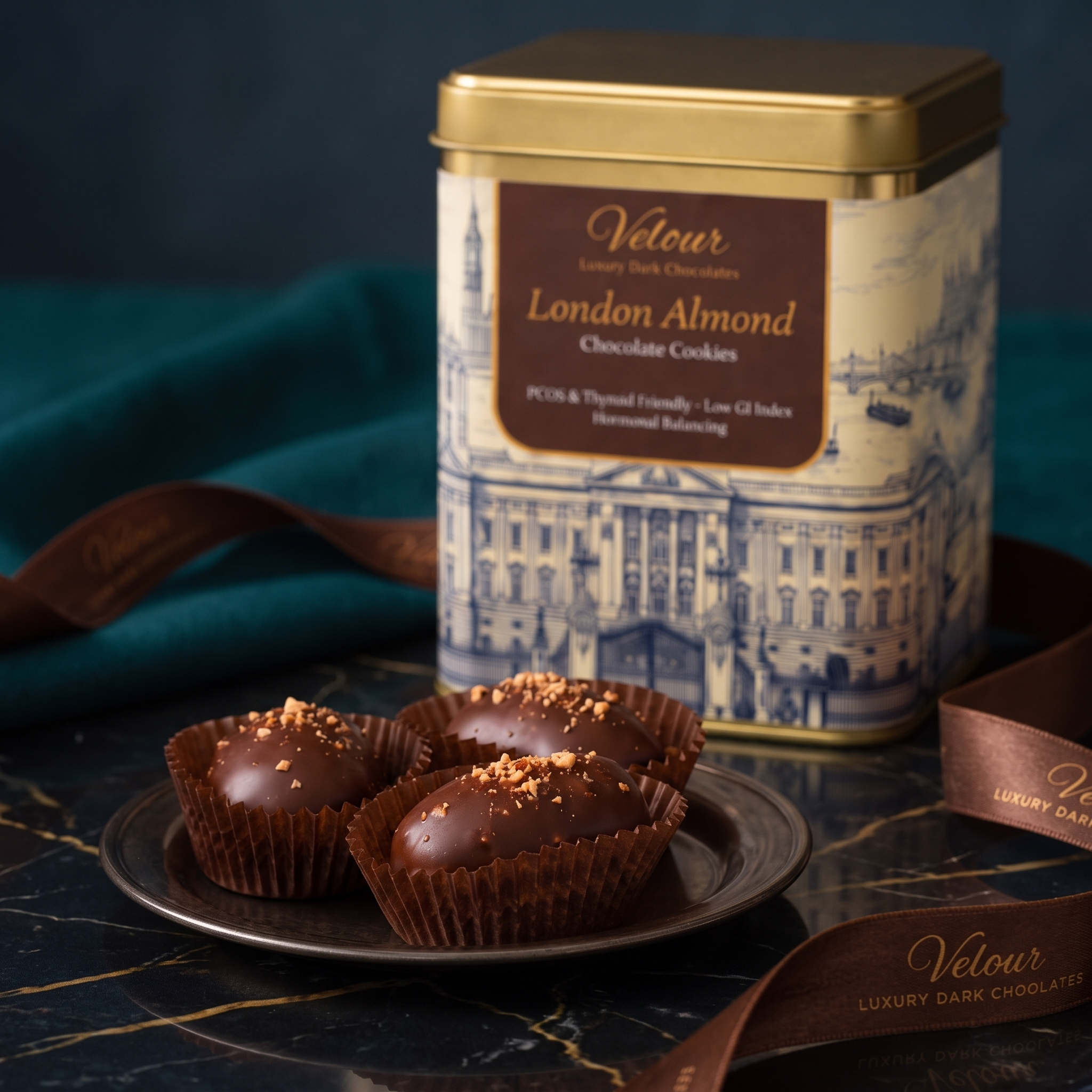Complete Dark Chocolate Lover Gift Set — Florentine + London Almond Cookies + 90% & 85% Bars