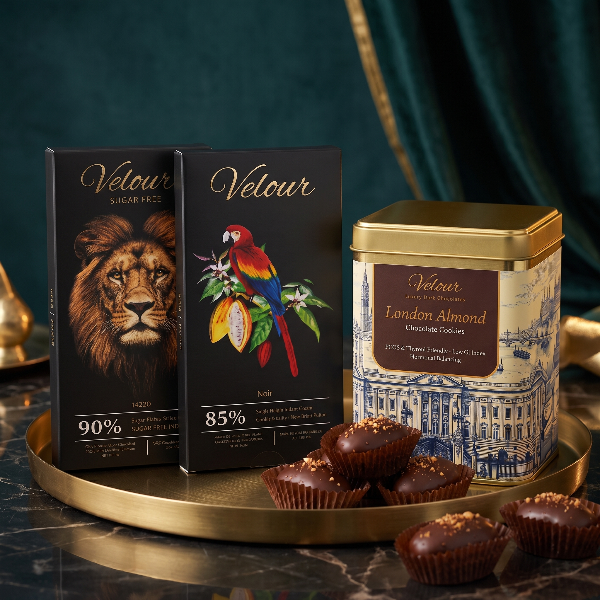 Healthy Snacking Luxury Bundle - London Almond Cookies + 85% & 90% Dark Bars