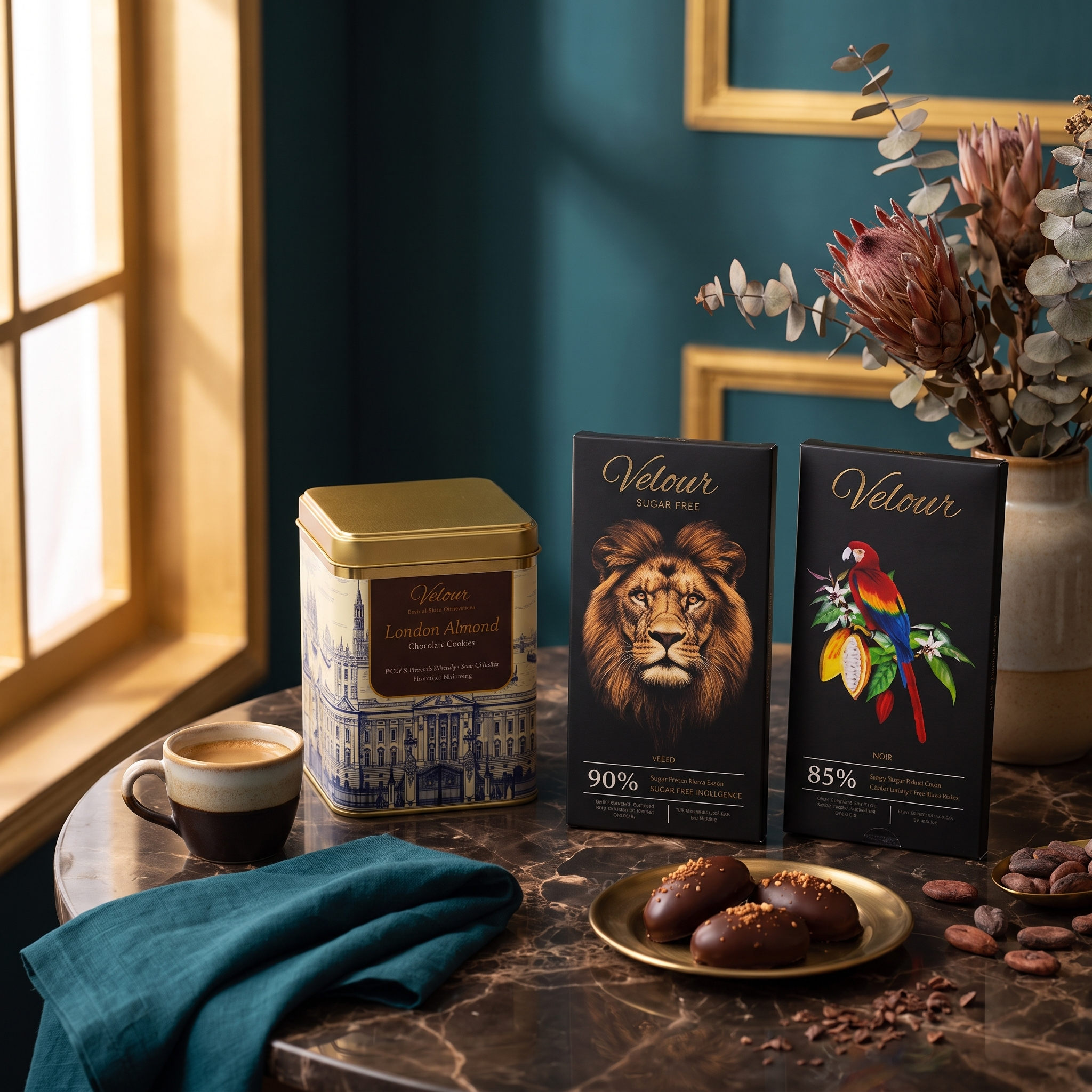 Healthy Snacking Luxury Bundle - London Almond Cookies + 85% & 90% Dark Bars